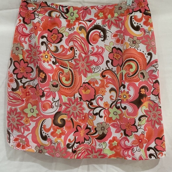 TEHAMA Coral Pink Floral Mini Skirt - Picture 4 of 5